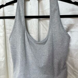 Gray Racerback Halter Top